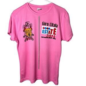 Giro L'Italia Bright Pink Women's Bike Short Sleeve Shirt Size XL
